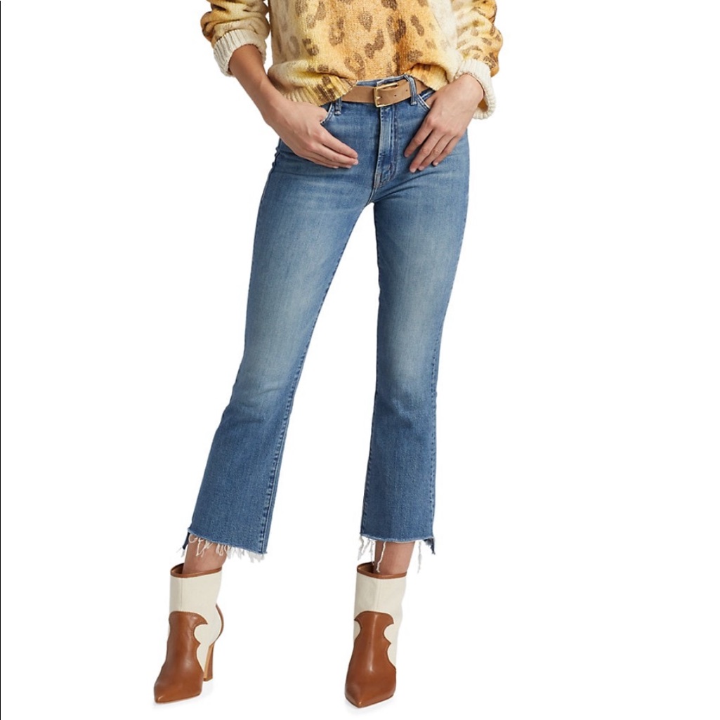 Brand New Never Worn Mother Jeans Insider Crop Step Fray